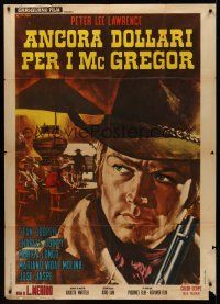 8p105 MORE DOLLARS FOR THE MACGREGORS Italian 1p '70 cool spaghetti western art by Renato Casaro!