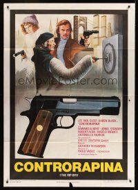 8p147 SQUEEZE Italian 1p '78 Lee Van Cleef, Karen Black, cool safecracker artwork, The Rip-Off!