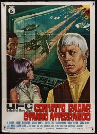 8p170 UFO: CONTATTO RADAR STANNO ATTERRANDO Italian 1p '74 art of outer space battle by Piovano!