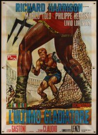 8p234 MESSALINA VS. THE SON OF HERCULES Italian 2p '64 Lenzi's L'ultimo gladiatore, Casaro art!