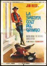 8p246 RUTHLESS COLT OF THE GRINGO Italian 2p '66 cool spaghetti western art by Enrico De Seta!