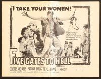 8r095 FIVE GATES TO HELL ad mat '59 James Clavell, Dolores Michaels, Patricia Owens!