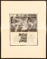 8r096 MASTERS OF THE CONGO JUNGLE ad mat '60 a terrifying record of the beginnings of man & beast!
