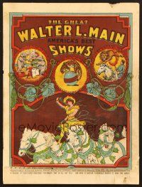 8r069 WALTER L. MAIN SHOWS program '30s circus program, lots of great artwork!
