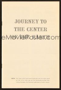 8r085 JOURNEY TO THE CENTER OF THE EARTH '59 prototype b&w comic book!