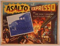 8r136 HURRICANE EXPRESS Mexican LC R50s John Wayne serial, cool train action artwork!