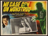 8r137 I MARRIED A MONSTER FROM OUTER SPACE MexicanLC'58 different image of Talbott & monster shadow!