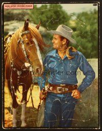 8r008 GENE AUTRY jigsaw puzzle '40s great image of Gene & Champion!