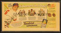 8r102 SUNKIST/CAMELS laminated newspaper ad '56 cigarettes, Stan Musial, Sgt. Bilko comic strip!