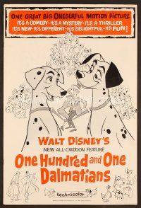 8r462 ONE HUNDRED & ONE DALMATIANS pressbook '61 most classic Walt Disney canine family cartoon!