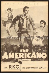 8r181 AMERICANO pressbook '55 Glenn Ford is a stranger to Brazil but no stranger to danger!