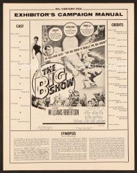 8r201 BIG SHOW pressbook '61 sexy Esther Williams & Cliff Robertson at circus, plus Ed Sullivan!