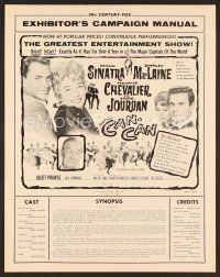 8r226 CAN-CAN pressbook '60 Frank Sinatra, Shirley MacLaine, Maurice Chevalier & Louis Jourdan!