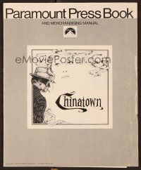 8r233 CHINATOWN pressbook '74 art of Jack Nicholson & Faye Dunaway by Jim Pearsall, Roman Polanski
