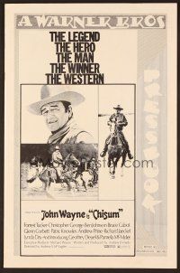 8r235 CHISUM pressbook '70 Andrew V. McLaglen, Forrest Tucker, The Legend big John Wayne!