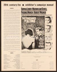 8r244 CONDEMNED OF ALTONA pressbook '63 Sophia Loren, Maximilian Schell, Fredric March, Wagner!