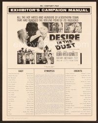 8r259 DESIRE IN THE DUST pressbook '60 only the hot sun was witness to Martha Hyer's shameless sin