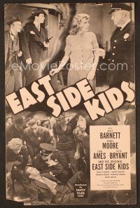 8r275 EAST SIDE KIDS pressbook '40 Dead End Kids rip-off with an entirely new cast!