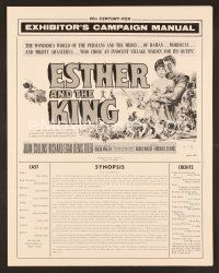 8r280 ESTHER & THE KING pressbook '60 Mario Bava, art of sexy Joan Collins & Richard Egan!