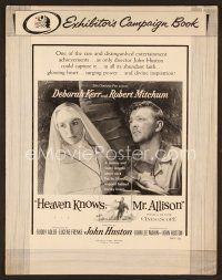 8r337 HEAVEN KNOWS MR. ALLISON pressbook '57 Robert Mitchum & nun Deborah Kerr!