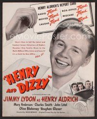 8r338 HENRY & DIZZY pressbook '42 Jimmy Lydon as Henry Aldrich, Mary Anderson, Charles Smith!