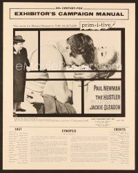 8r358 HUSTLER pressbook '61 pool pros Paul Newman & Jackie Gleason, plus sexy Piper Laurie!