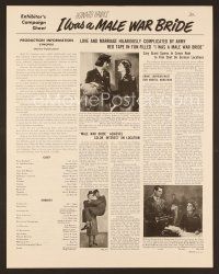 8r359 I WAS A MALE WAR BRIDE pressbook R60 Cary Grant & Ann Sheridan, Howard Hawks!