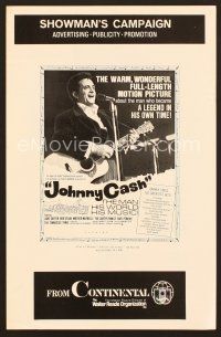 8r368 JOHNNY CASH pressbook '69 great images of most famous country music star!