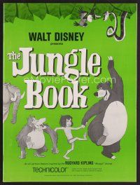 8r372 JUNGLE BOOK pressbook '67 Walt Disney cartoon classic, great image of all characters!
