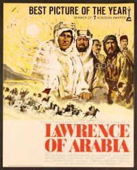 8r380 LAWRENCE OF ARABIA pressbook '63 David Lean classic starring Peter O'Toole, cool art!
