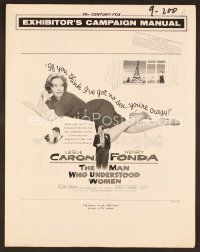 8r405 MAN WHO UNDERSTOOD WOMEN pressbook '59 Henry Fonda, super sexy full-length Leslie Caron!