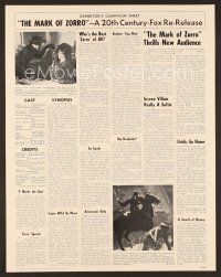 8r411 MARK OF ZORRO pressbook R58 masked hero Tyrone Power in costume & young Linda Darnell!