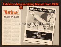 8r412 MARLOWE pressbook '69 sexy Sharon Farrell's legs & James Garner with booze and gun in hands!