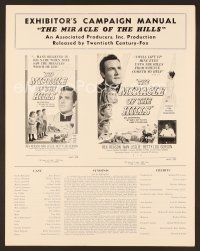 8r424 MIRACLE OF THE HILLS pressbook '59 Rex Reason was a man of courage fighting fire with faith!