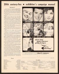 8r431 MOVE OVER, DARLING pressbook '64 James Garner, Doris Day, Polly Bergen!