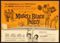 8r436 MUSCLE BEACH PARTY pressbook '64 Frankie & Annette, 10,000 biceps & 5,000 bikinis!