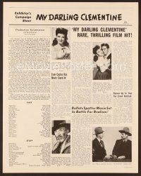 8r437 MY DARLING CLEMENTINE pressbook R60s John Ford, Henry Fonda, Victor Mature, Linda Darnell!