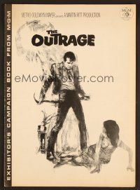 8r468 OUTRAGE pressbook '64 Paul Newman as a Mexican bandit in a loose remake of Rashomon!
