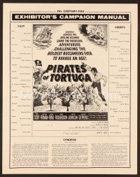 8r474 PIRATES OF TORTUGA pressbook '61 across the 7 seas, the name feared above all others!