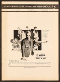 8r475 POINT BLANK pressbook '67 Lee Marvin, Angie Dickinson, John Boorman film noir!