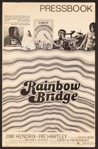 8r488 RAINBOW BRIDGE pressbook '72 Jimi Hendrix, wild psychedelic images!