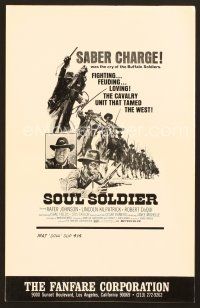 8r491 RED, WHITE, & BLACK pressbook R72 John Cardos directed, Robert Doqui is Soul Soldier!