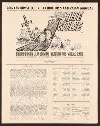 8r500 ROBE pressbook R63 Richard Burton & Jean Simmons in the greatest story of love & faith!