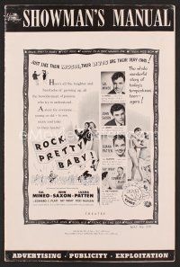 8r501 ROCK PRETTY BABY pressbook '57 Sal Mineo, it's the rock 'n roll sensation of our generation!