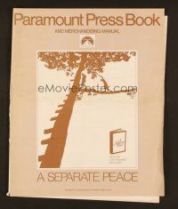 8r518 SEPARATE PEACE pressbook '72 John Knowles classic, cool image of children in tree!