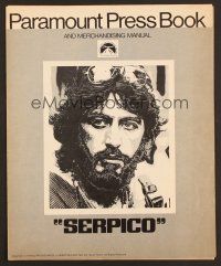8r520 SERPICO pressbook '74 cool close up image of Al Pacino, Sidney Lumet crime classic!