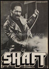 8r525 SHAFT pressbook '71 classic Richard Roundtree, hotter than Bond, cooler than Bullitt!