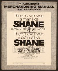 8r527 SHANE pressbook R66 most classic western, Alan Ladd, Jean Arthur, Van Heflin!