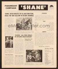 8r526 SHANE pressbook R59 classic western, Alan Ladd, Jean Arthur, Van Heflin, Brandon De Wilde