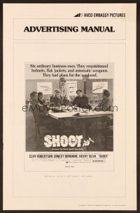 8r531 SHOOT pressbook '76 Cliff Robertson, Ernest Borgnine & Henry Silva!
